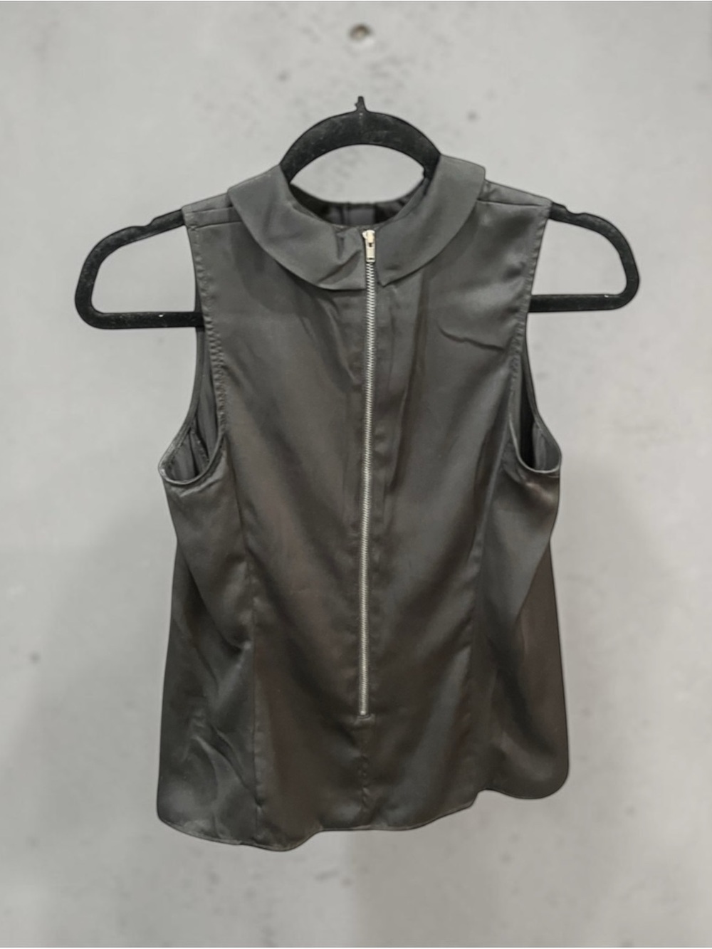 Halogen Black Sleeveless Peter Pan Collar Blouse | Size XS - Picture 3 of 11
